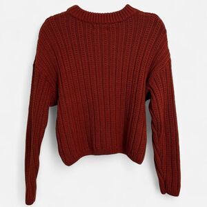 Universal Thread Women's Rust Chunky Knit Sweater